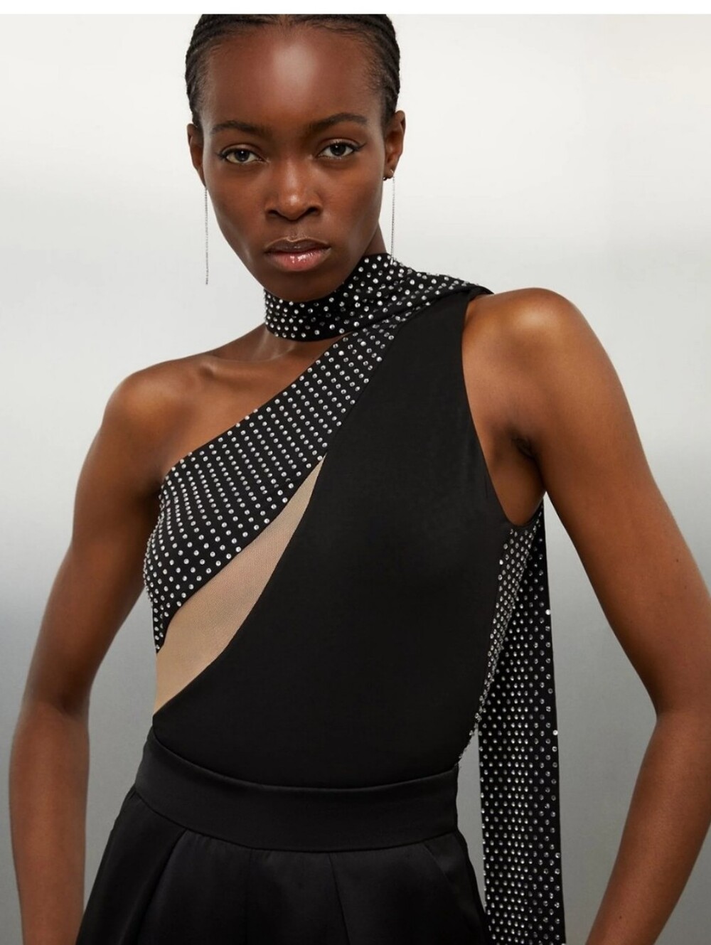 Karen Millen Jersey Crepe Bodysuit MED NWT